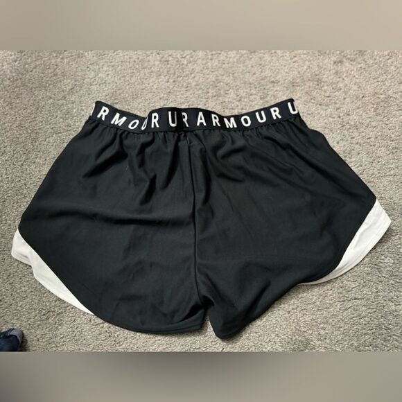 Underarmour Women's UA Play Up 3.0 Shorts Black / White NWT Size X-Large - Picture 6 of 10